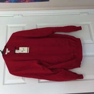 Turnbury men , size L, Cashmere Blend Sweater Pullover Long Sleeve, V Neck, Red